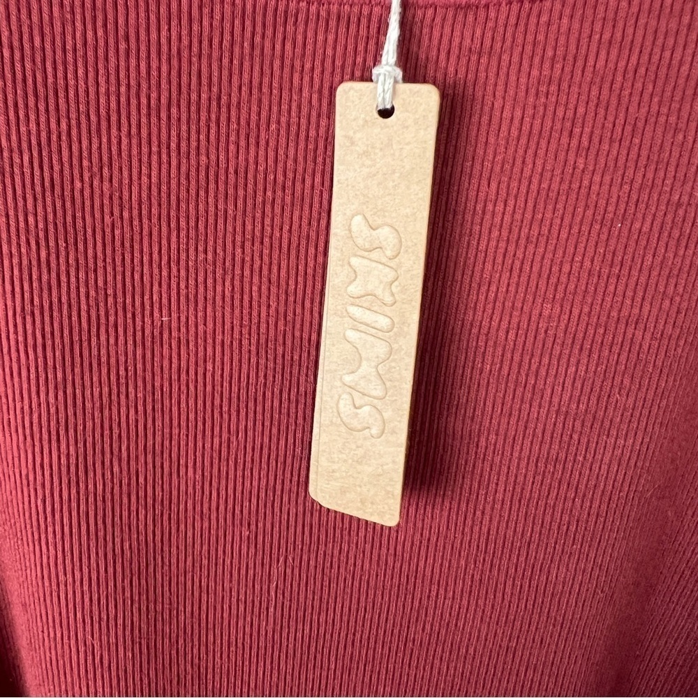 Skims Sangria Cotton Ribbed Tank - Picture 5 of 5